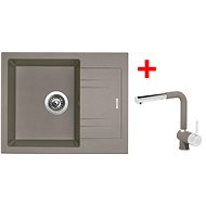Sinks Linea 600 Truffle + Mix 3 P GR - Kitchen Sink and Tap Set