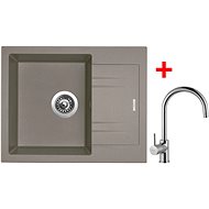 Sinks Linea 600 Truffle + Vitalia - Kitchen Sink and Tap Set