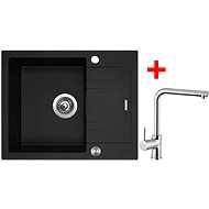 Sinks Linea 600 XC Granblack + Elka - Kitchen Sink and Tap Set