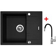 Sinks Linea 600 XC Granblack + Flexia - Kitchen Sink and Tap Set