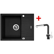 Sinks Linea 600 XC Granblack + Mix 3 P GR - Kitchen Sink and Tap Set