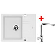 Sinks Linea 600 XC Milk + Elka - Kitchen Sink and Tap Set