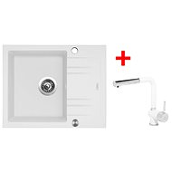 Sinks Linea 600 XC Milk + Mix 3 P GR - Kitchen Sink and Tap Set