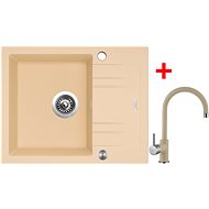 Sinks Linea 600 XC Sahara + Vitalia GR - Kitchen Sink and Tap Set