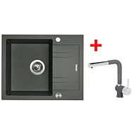 Sinks Linea 600 XC Titanium + Mix 3 P GR - Kitchen Sink and Tap Set