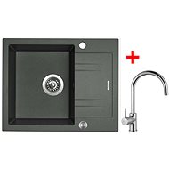 Sinks Linea 600 XC Titanium + Vitalia - Kitchen Sink and Tap Set