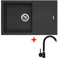 Sinks Linea 780 Granblack + Polo GR - Kitchen Sink and Tap Set