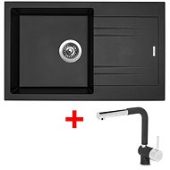 Sinks Linea 780 Metalblack + Mix 3 P GR - Kitchen Sink and Tap Set