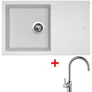 Sinks Linea 780 Milk + Vitalia - Kitchen Sink and Tap Set