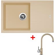 Sinks Linea 780 Sahara + Vitalia GR - Kitchen Sink and Tap Set