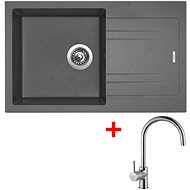 Sinks Linea 780 Titanium + Vitalia - Kitchen Sink and Tap Set