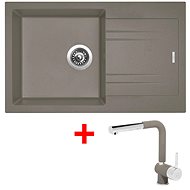 Sinks Linea 780 Truffle + Mix 3 P GR - Kitchen Sink and Tap Set