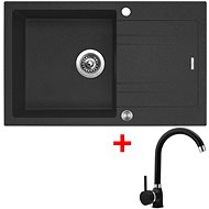 Sinks Linea 780 XC Granblack + Polo GR - Kitchen Sink and Tap Set