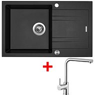 Sinks Linea 780 XC Metalblack + Elka - Kitchen Sink and Tap Set