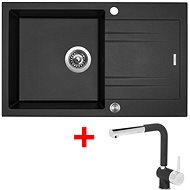 Sinks Linea 780 XC Metalblack + Mix 3 P GR - Kitchen Sink and Tap Set