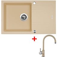 Sinks Linea 780 XC Sahara + Vitalia GR - Kitchen Sink and Tap Set