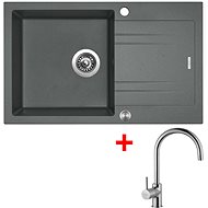 Sinks Linea 780 XC Titanium + Vitalia - Kitchen Sink and Tap Set