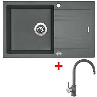 Sinks Linea 780 XC Titanium + Vitalia GR - Kitchen Sink and Tap Set