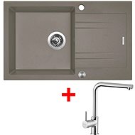 Sinks Linea 780 XC Truffle + Elka - Kitchen Sink and Tap Set