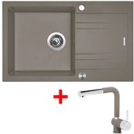 Sinks Linea 780 XC Truffle + Mix 3 P GR - Kitchen Sink and Tap Set