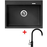 Sinks Maximo 680 Metalblack + Vitalia GR - Kitchen Sink and Tap Set