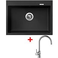 Sinks Maximo 680 Pureblack + Vitalia - Kitchen Sink and Tap Set