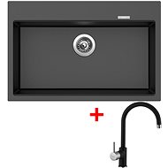 Sinks Maximo 780 Metalblack + Vitalia GR - Kitchen Sink and Tap Set