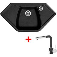 Sinks Naiky 980 Granblack + Mix 3 P GR - Kitchen Sink and Tap Set
