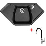 Sinks Naiky 980 Metalblack + Flexia - Kitchen Sink and Tap Set