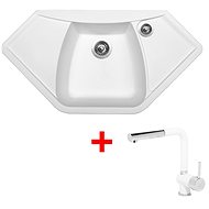Sinks Naiky 980 Milk + Mix 3 P GR - Kitchen Sink and Tap Set