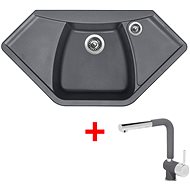 Sinks Naiky 980 Titanium + Mix 3 P GR - Kitchen Sink and Tap Set
