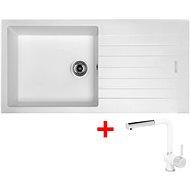 Sinks Perfecto 1000 Milk + Mix 3 P GR - Kitchen Sink and Tap Set