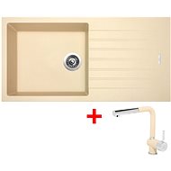 Sinks Perfecto 1000 Sahara + Mix 3 P GR - Kitchen Sink and Tap Set