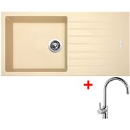 Sinks Perfecto 1000 Sahara + Vitalia - Kitchen Sink and Tap Set