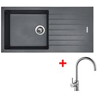 Sinks Perfecto 1000 Titanium + Vitalia - Kitchen Sink and Tap Set
