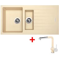 Sinks Perfecto 1000.1 Sahara + Mix 3 P GR - Kitchen Sink and Tap Set