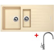Sinks Perfecto 1000.1 Sahara + Vitalia - Kitchen Sink and Tap Set