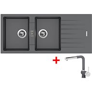 Sinks Perfecto 1160 Duo Titanium + Mix 3 P GR - Kitchen Sink and Tap Set