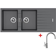 Sinks Perfecto 1160 Duo Titanium + Vitalia - Kitchen Sink and Tap Set