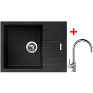 Sinks Perfecto 650 Metalblack + Vitalia - Kitchen Sink and Tap Set