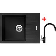 Sinks Perfecto 650 Metalblack + Vitalia GR - Kitchen Sink and Tap Set