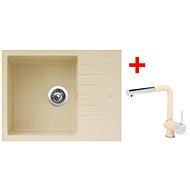 Sinks Perfecto 650 Sahara + Mix 3 P GR - Kitchen Sink and Tap Set