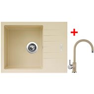 Sinks Perfecto 650 Sahara + Vitalia GR - Kitchen Sink and Tap Set