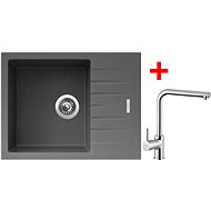 Sinks Perfecto 650 Titanium + Elka - Kitchen Sink and Tap Set