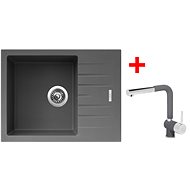 Sinks Perfecto 650 Titanium + Mix 3 P GR - Kitchen Sink and Tap Set
