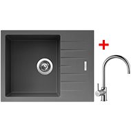 Sinks Perfecto 650 Titanium + Vitalia - Kitchen Sink and Tap Set