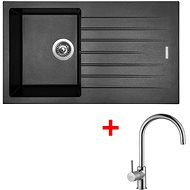 Sinks Perfecto 860 Metalblack + Vitalia - Kitchen Sink and Tap Set