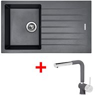 Sinks Perfecto 860 Titanium + Mix 3 P GR - Kitchen Sink and Tap Set