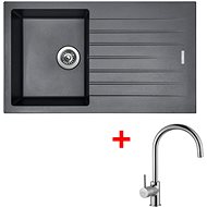 Sinks Perfecto 860 Titanium + Vitalia - Kitchen Sink and Tap Set