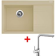 Sinks Rim 780 L Sahara + Elka - Kitchen Sink and Tap Set